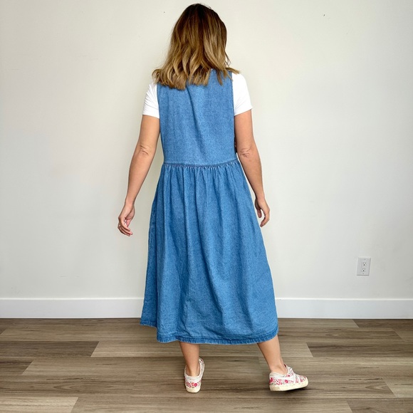 Vintage Western Crochet Sleeveless Denim Dress (S/M) - Picture 5 of 5